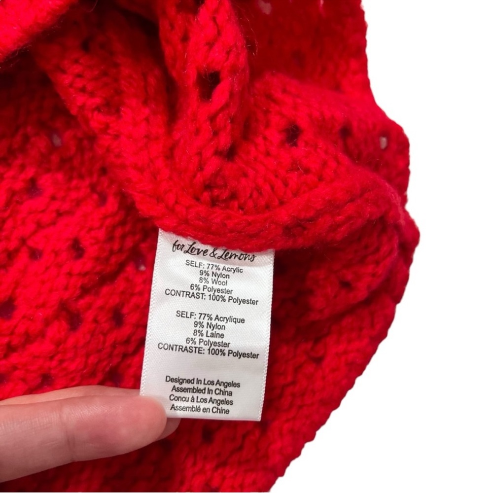 For Love and Lemon Red Sweater with Bow Accents - Picture 4 of 5